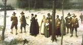 Pilgrims Going to Church by Henry Boughton
