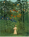 Woman Walking in an Exotic Forest by Henri Rousseau
